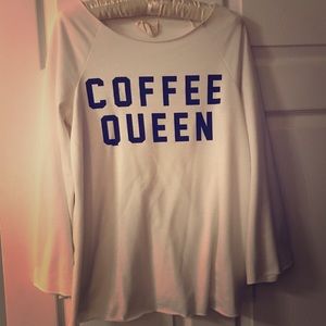 Small Coffee Queen Raw edge sweatshirt